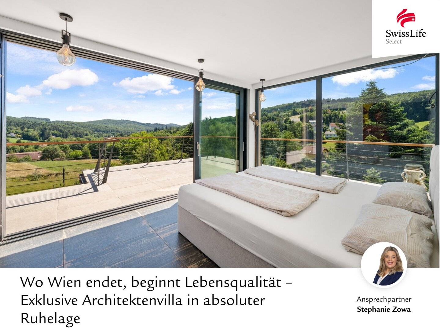 Wo Wien endet, beginnt Lebensqualität – Exklusive Architektenvilla in absoluter Ruhelage