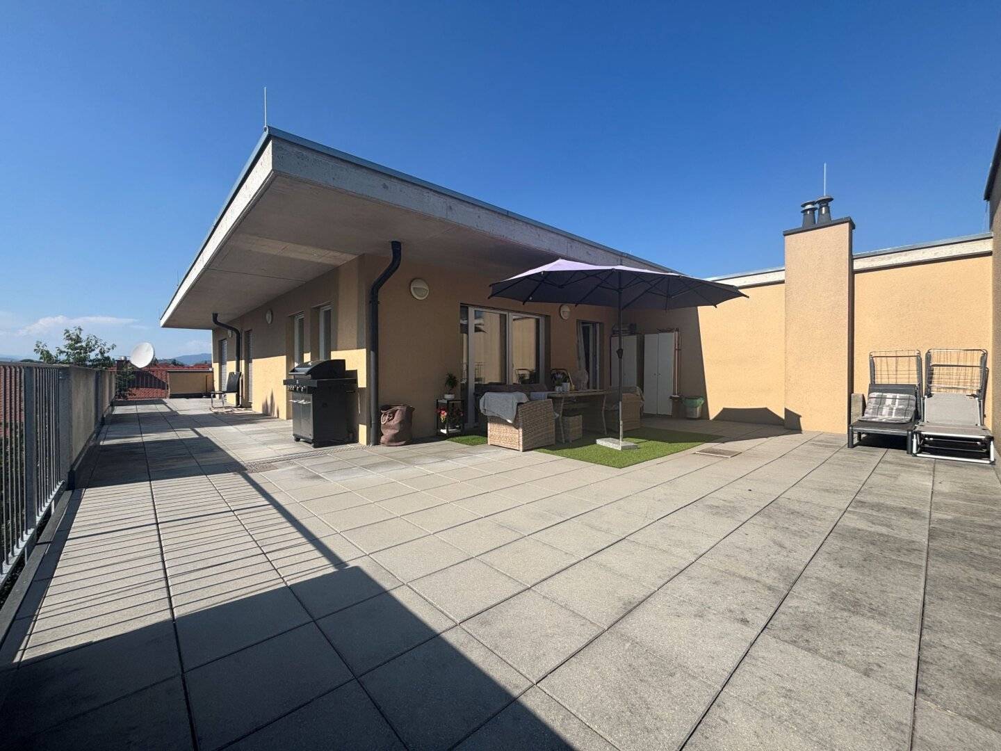 Mehr Terrasse als Wohnfläche – 4-Zimmer-Dachgeschosswohnung mit 86 m² Sonnenterrasse in Graz-Liebenau