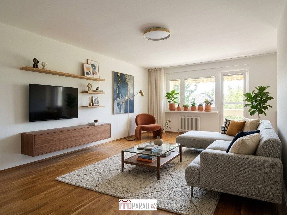 Gepflegte 3-Zimmer-Eigentumswohnung mit Südwest-Loggia und Tiefgaragenplatz in ruhiger Lage von Baden
