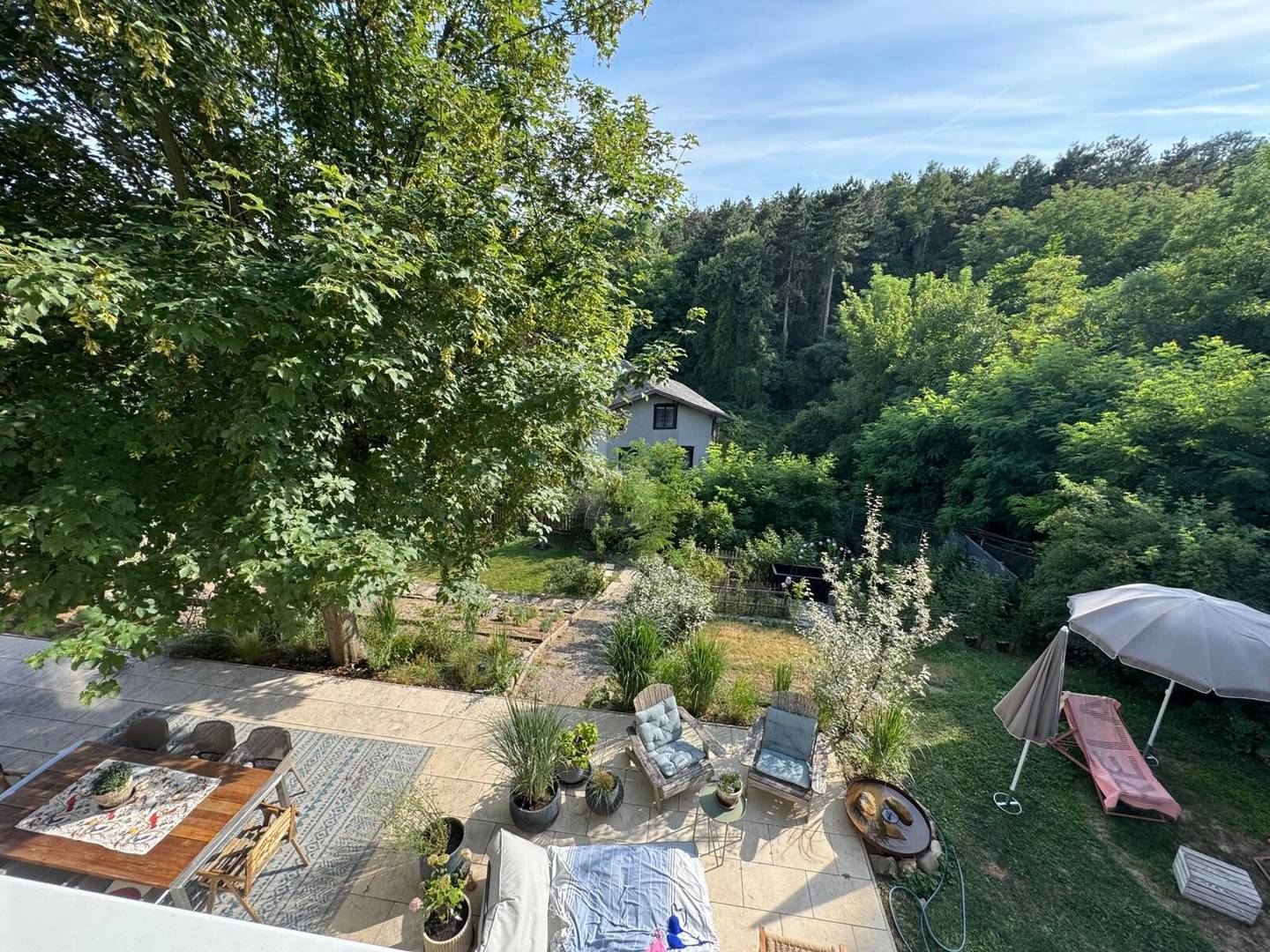 Familienwohnung with large garden by Burg Kreuzenstein and view to the skyline
