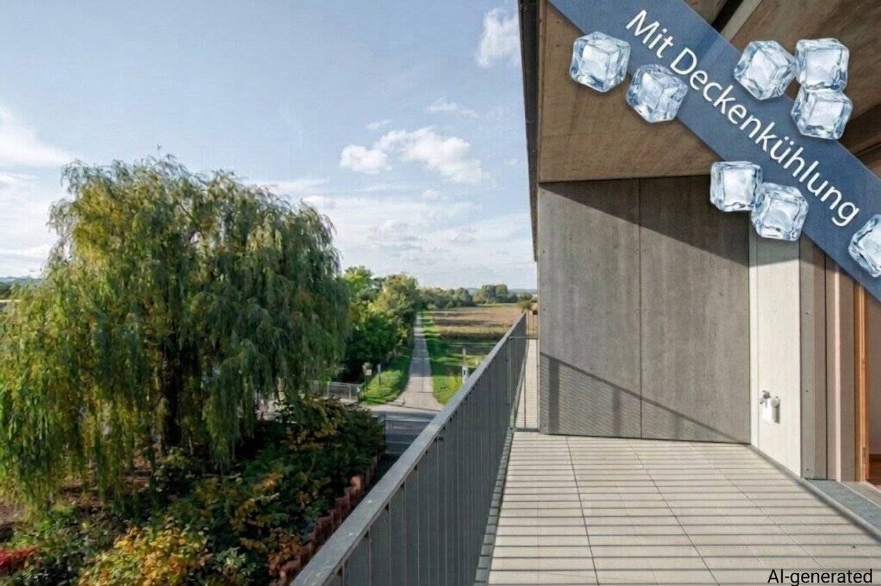 Exclusive rental apartment with ceiling cooling, 2 balconies and magnificent view of greenery - Plenty of space for the whole family