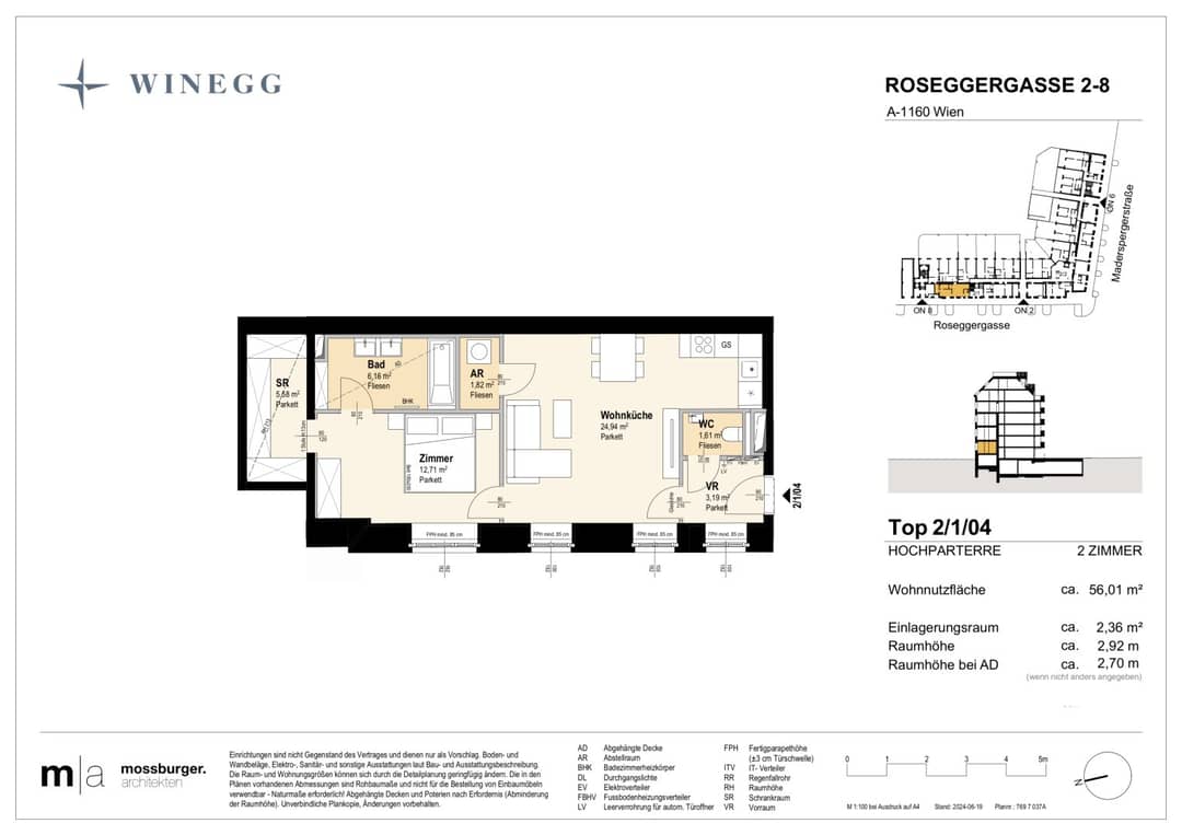 Apartment DGNB Gold inner courtyard retreat