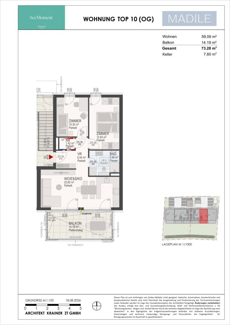 Am Kirchengrund -3 Zimmer Wohnung - ein Projekt von Madile