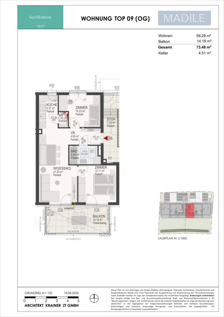 Am Kirchengrund - 3 Zimmer Wohnung - ein Projekt von Madile