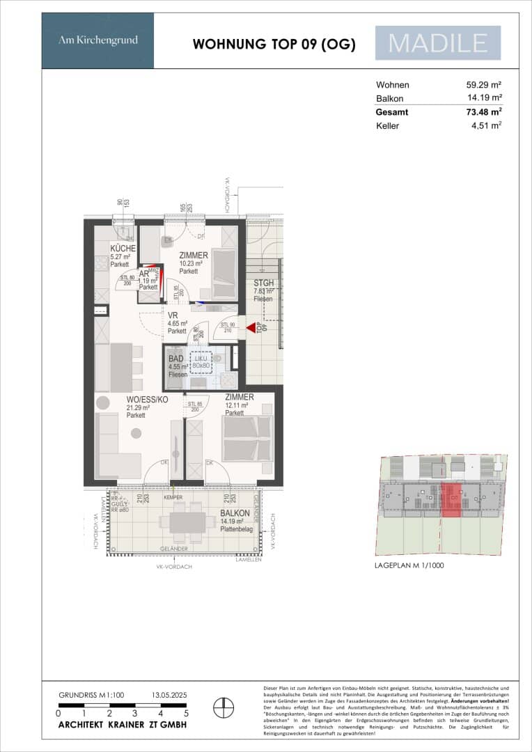 Am Kirchengrund - 3 Zimmer Wohnung - ein Projekt von Madile