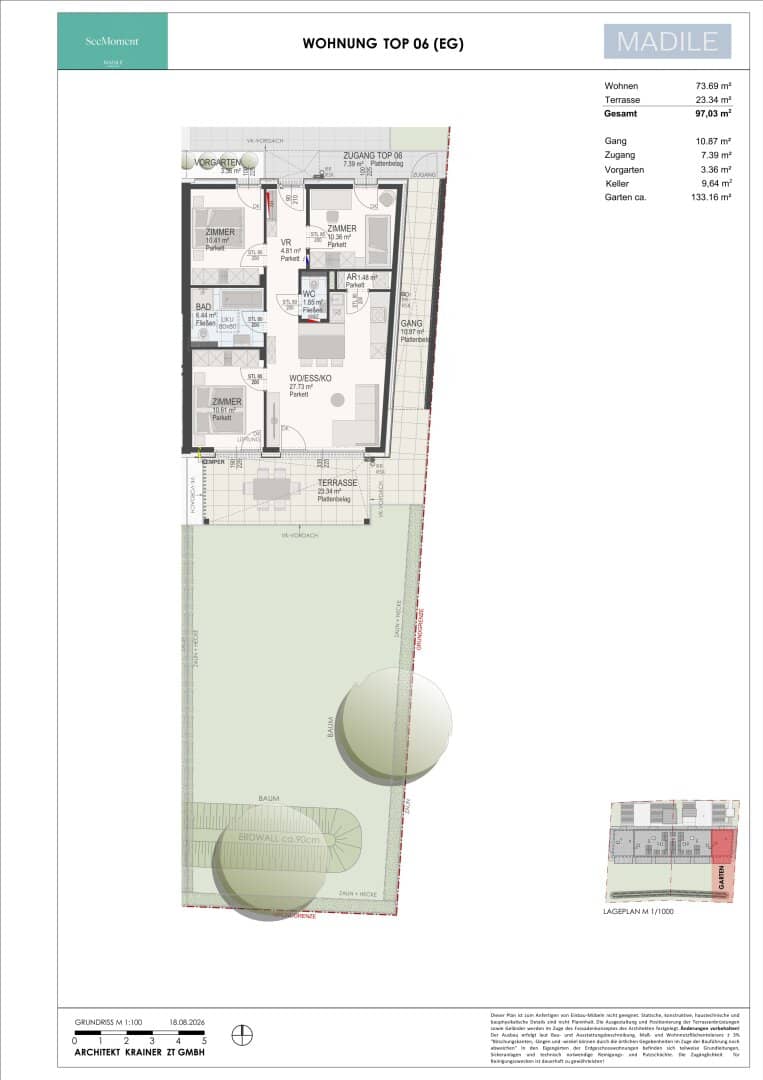 Am Kirchengrund - 4-room garden apartment - Project by Madile