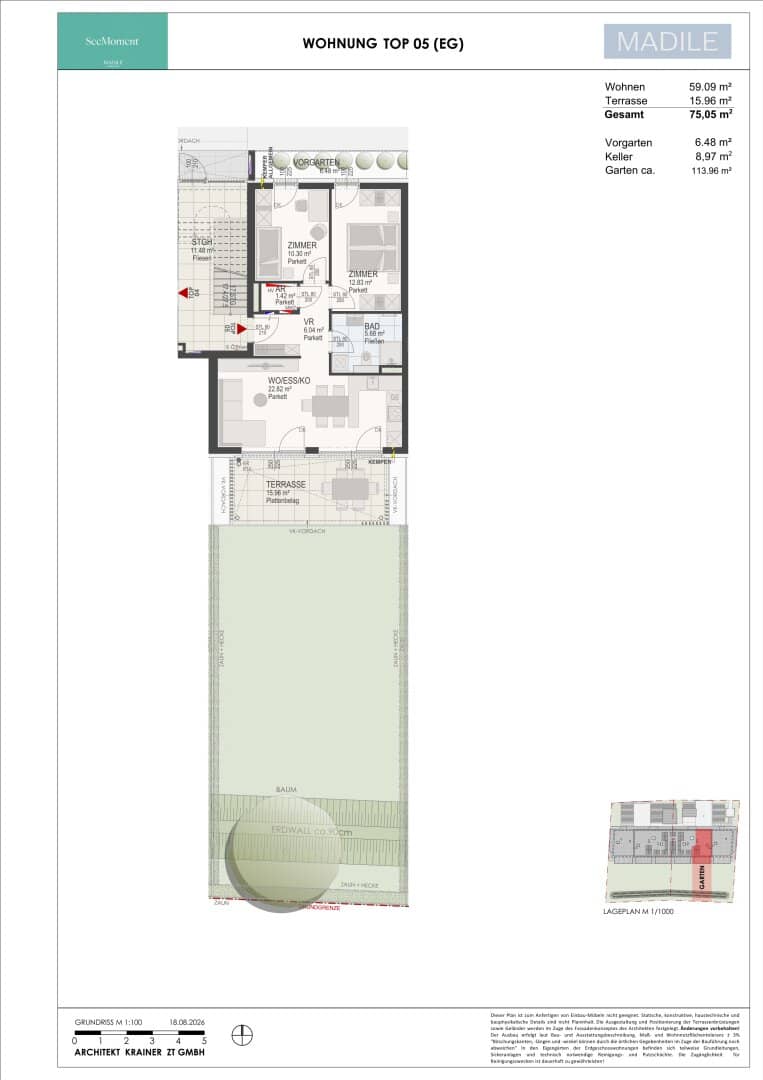 Am Kirchengrund - 3 Zimmer Wohnung - ein Projekt von Madile