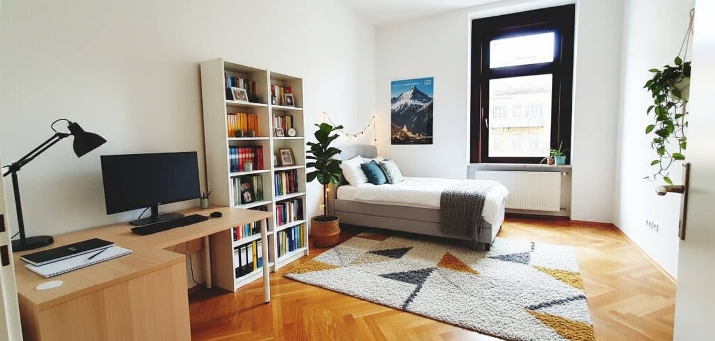 Nahe UNIVIERTEL - beim Kaiser-Josef-Platz: WG-taugliche, großzügig, 4 extrabegehbare Zimmer, große Küche,