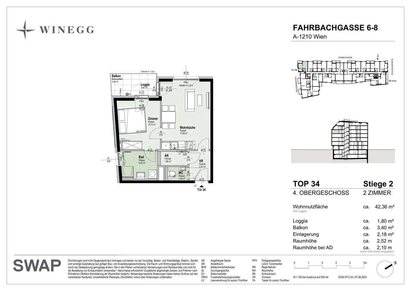 Wohnung Neubau Erstbezug nahe Alte Donau Balkon