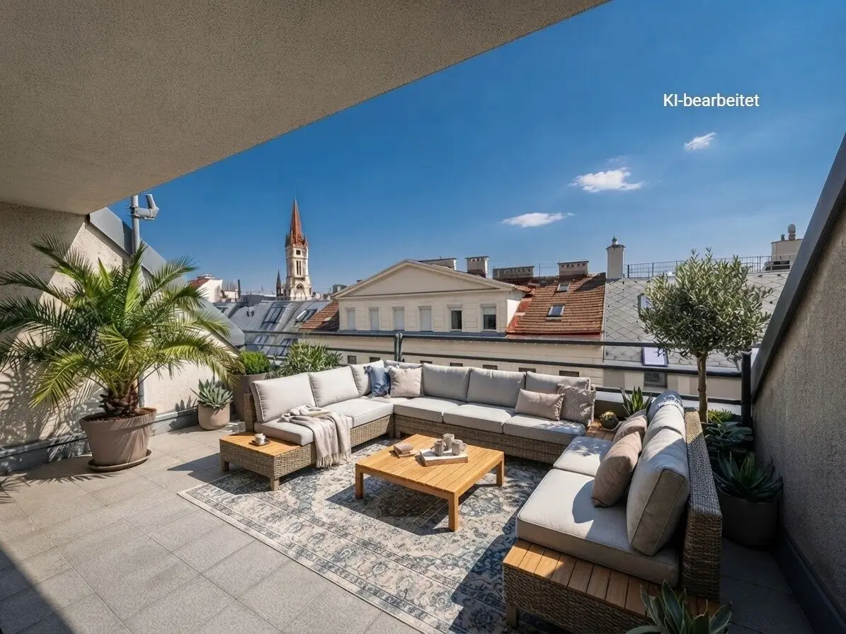1030! Living above the roofs of Vienna: Renovated 4-room Attic Maisonette with Terrace from October 26!