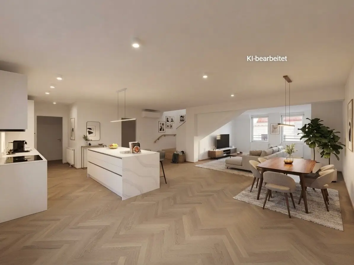 1030! Living above the roofs of Vienna: Renovated 4-room Attic Maisonette with Terrace from October 26!