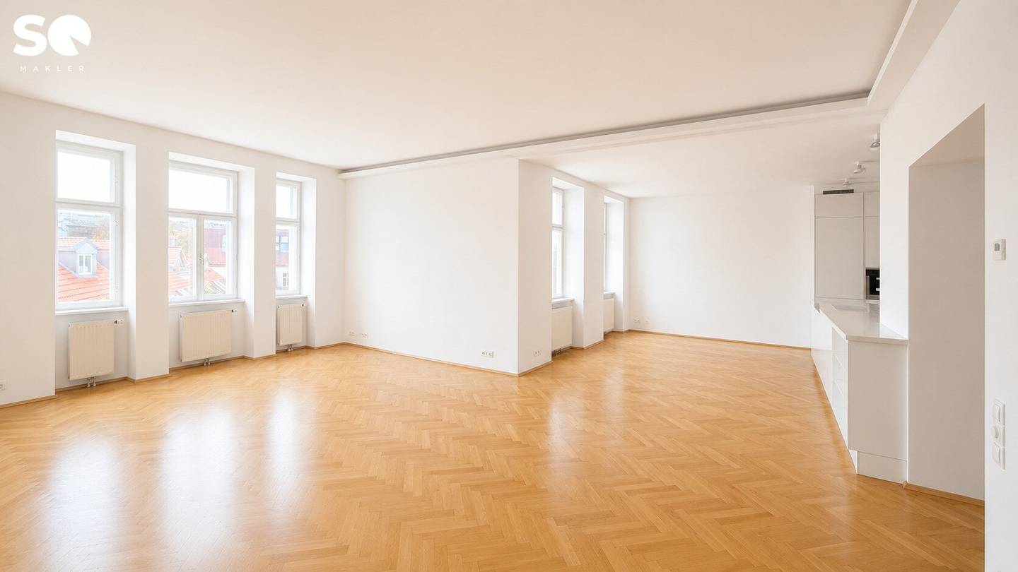 # SQ - EXCLUSIVE ATTIC APARTMENT IN AN OLD BUILDING IN 1090 VIENNA - PORZELLANGASSE - 3 ROOMS and TERRACE