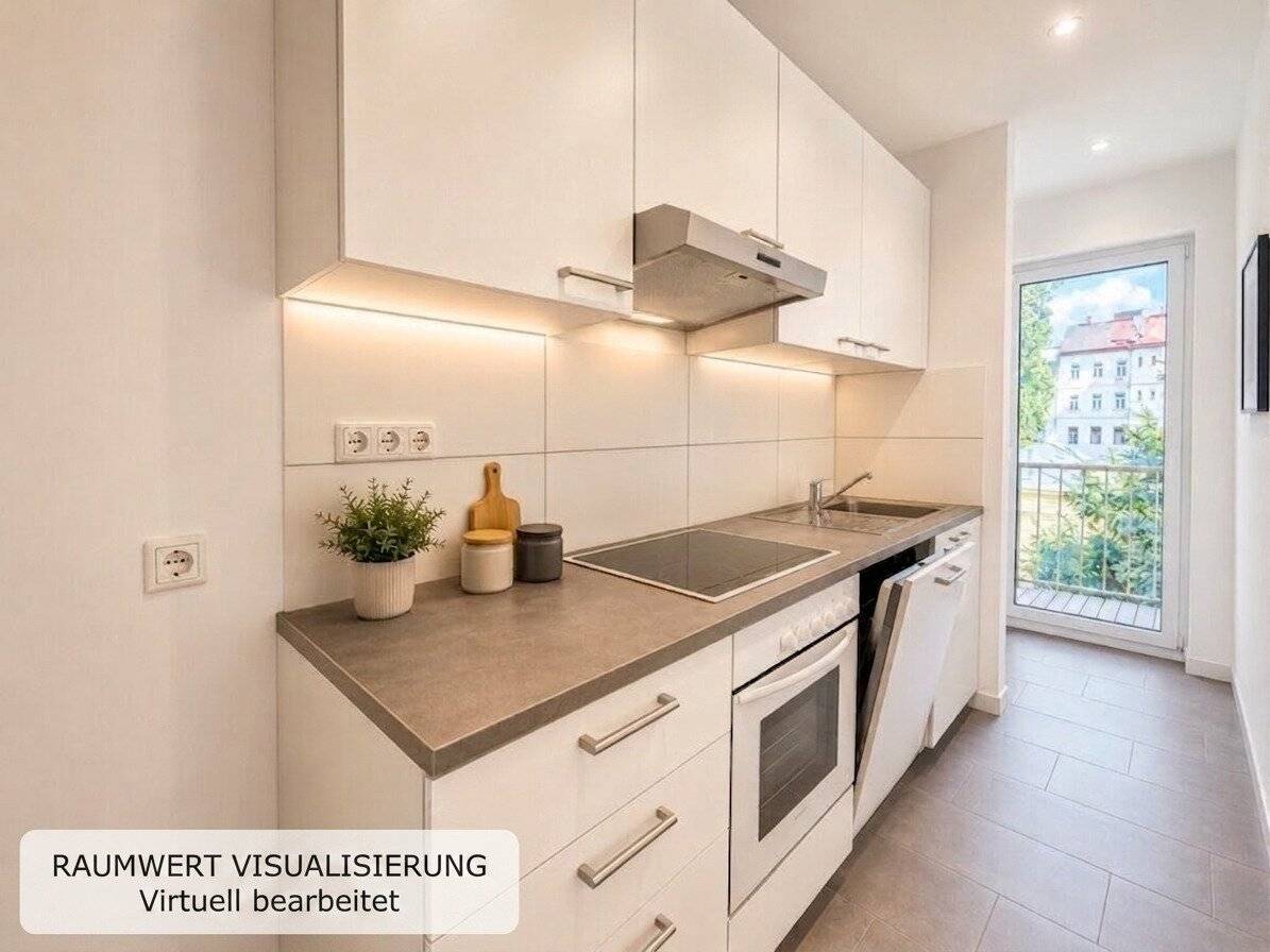 One Becomes Two | Simmering approx. 62 m² apartment with balcony | Kitchen | Cellar