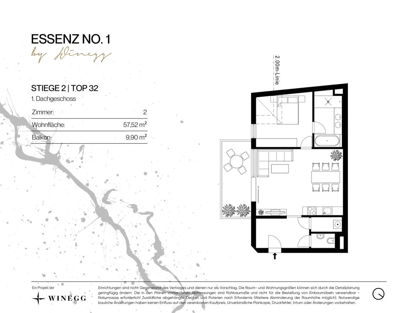 Attic dream with exclusive fittings | 2 room with large balcony | ESSENZ NO. 1 - The new avant-garde of living