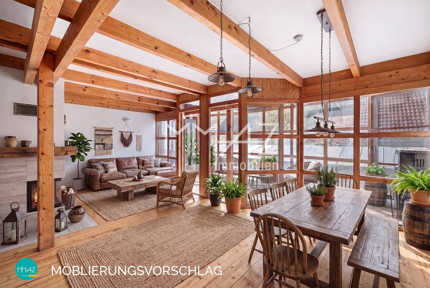Zwischen Wald, Freiraum und Gemeinschaft: Idyllisches Hideaway im Wienerwald: 5-Zimmer Reihenhaus mit 3 Veranden.