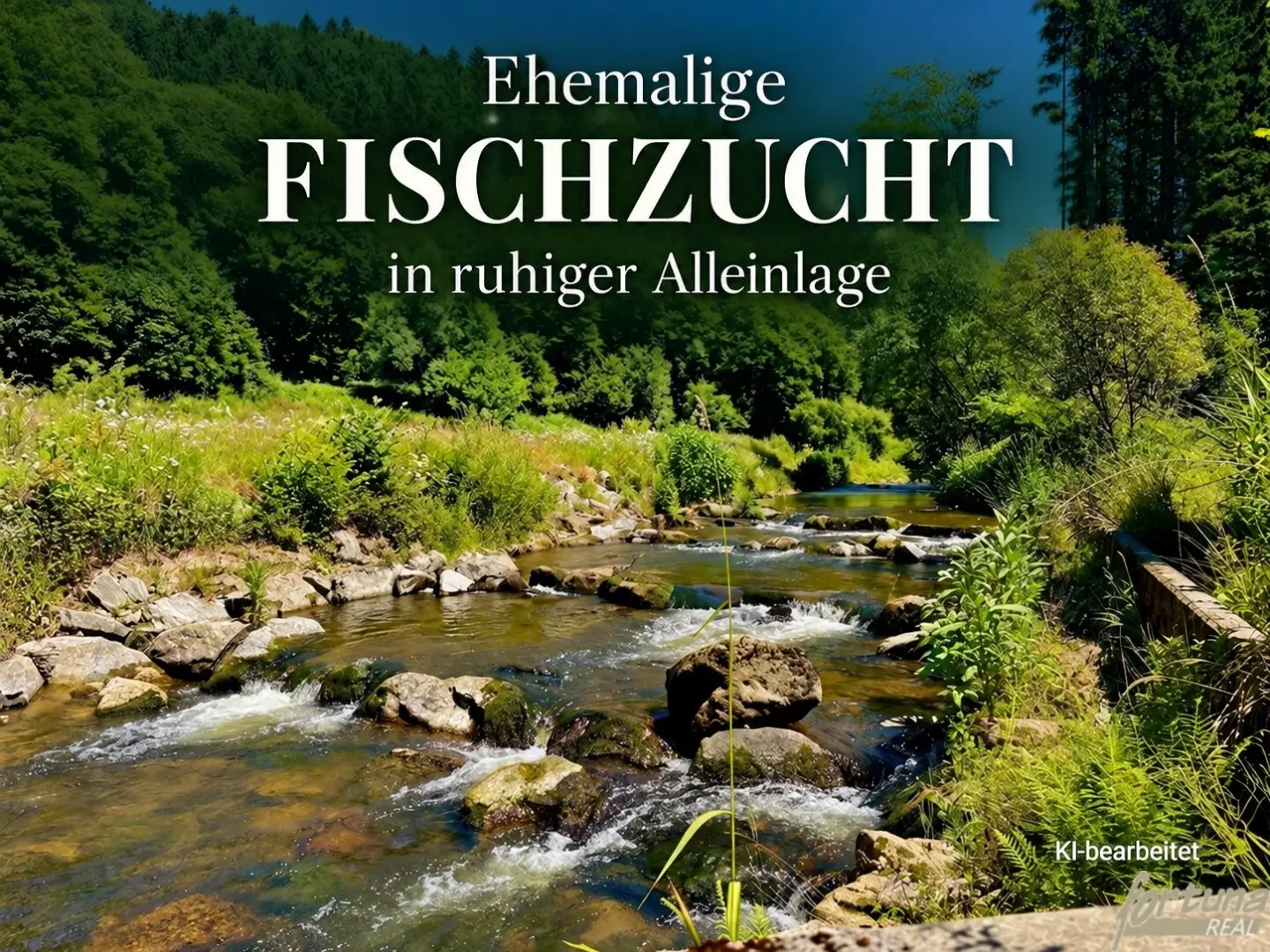 Natur, Wasser &amp; Potenzial – Ehemalige FISCHZUCHT in ruhiger Alleinlage