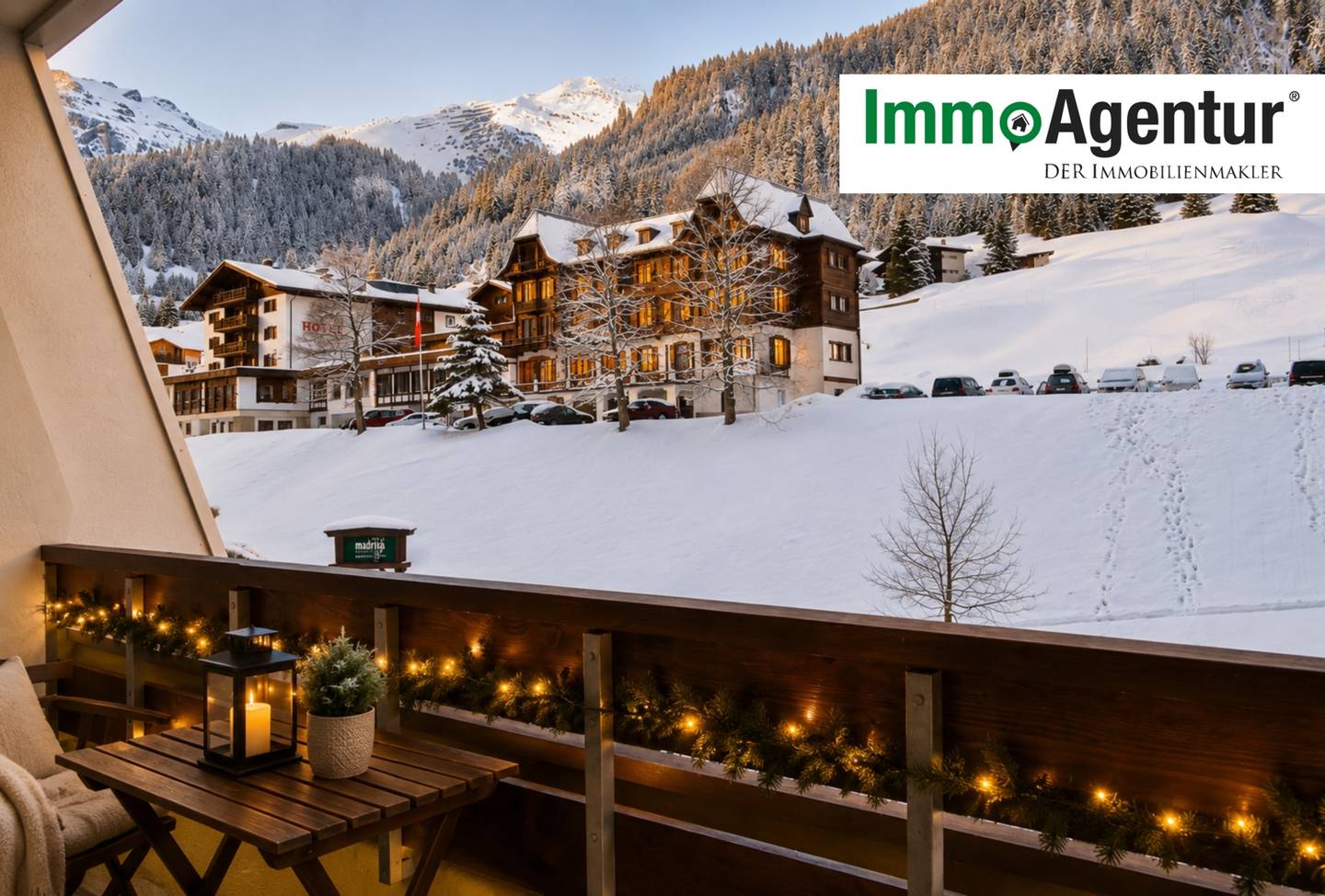 Apartment in ski area with balcony and underground parking