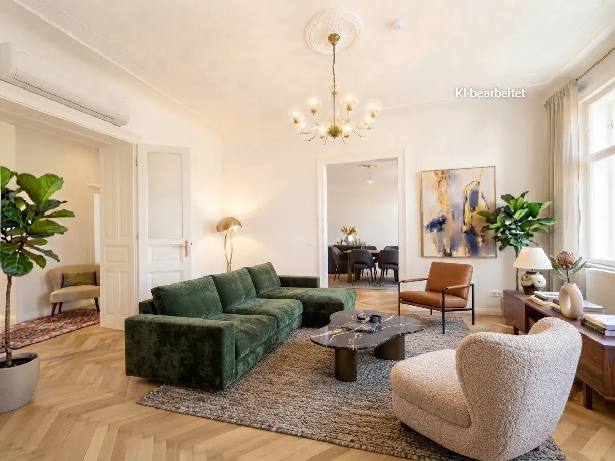 1070 - nahe Neubaugasse! ERSTBEZUG NACH GENERALSANIERUNG: "Exklusive 4-Zimmer Wohnung mit Loggia &amp; Balkon in Jugendstilhaus!"