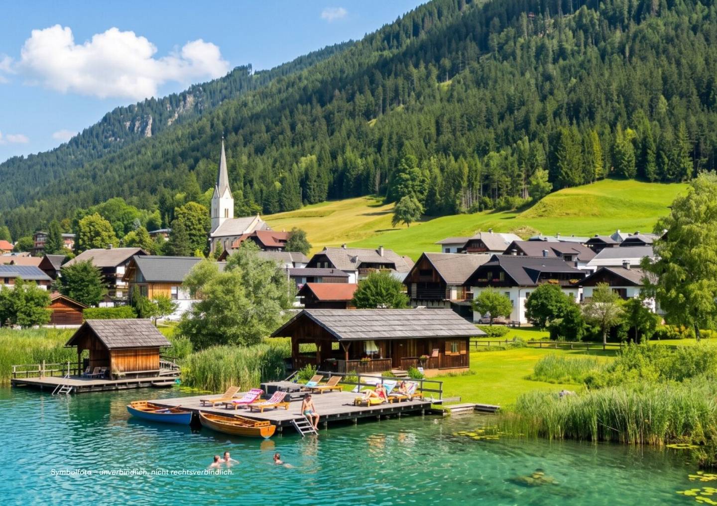 Seeluft statt Stadtlärm – Ihr autarkes Chalet mit 108,78 m² Wohnfläche &amp; Süd-Loggia am Weißensee