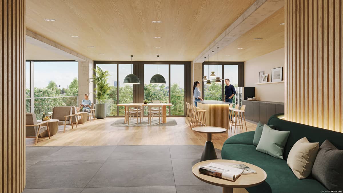 LeopoldQuartier nachhaltiges Neubauwohnung in Holzhybridbauweise