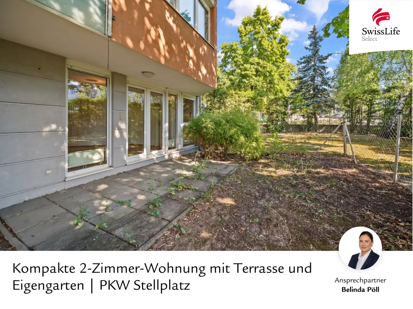 Compact 2-room apartment with terrace and private garden | Parking space