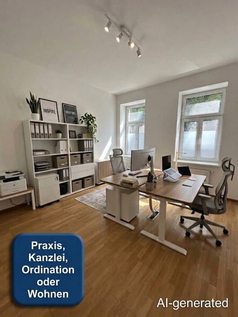 Ihrer Kreativität sind keinen Grenzen gesetzt - Praxis, Kanzlei, Ordination oder Wohnen - Alles ist möglich - Wohnungspaket.