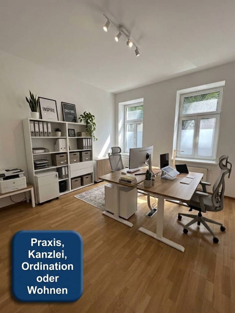 No limits to your creativity - Practice, law firm, medical office or living - Everything is possible - Apartment package