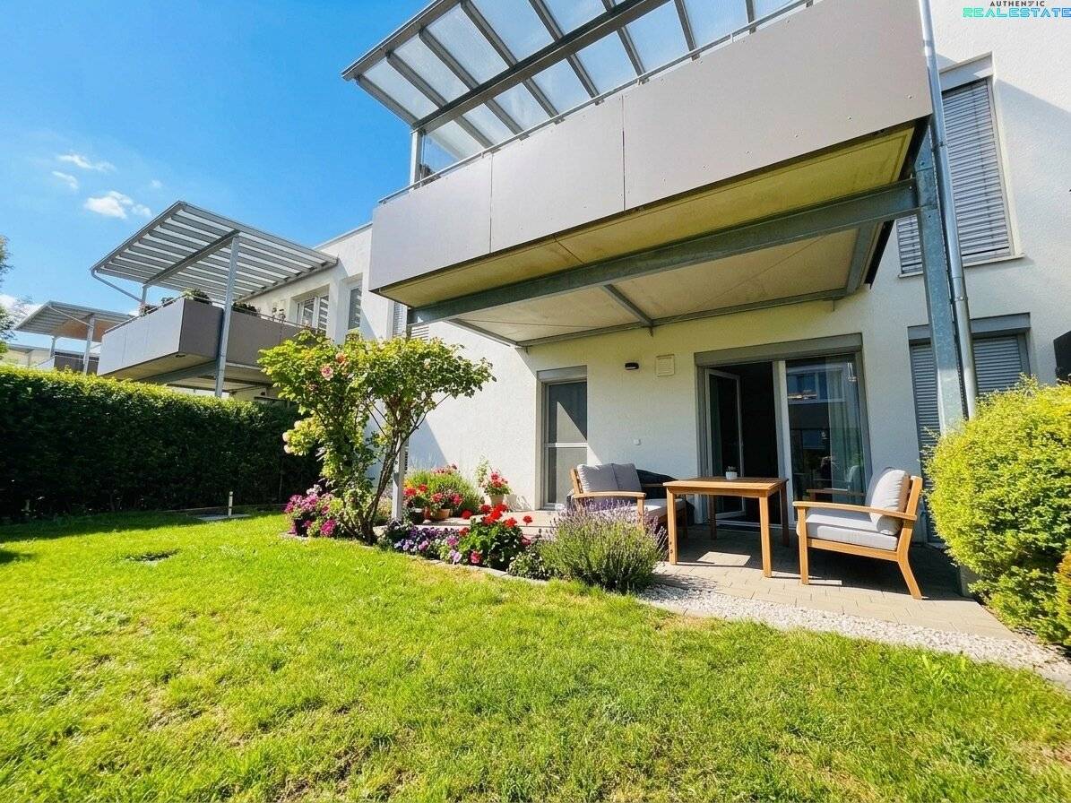 Top garden apartment 73 m² in Lanzendorf, like new, 3 rooms, terrace, 2 parking spaces