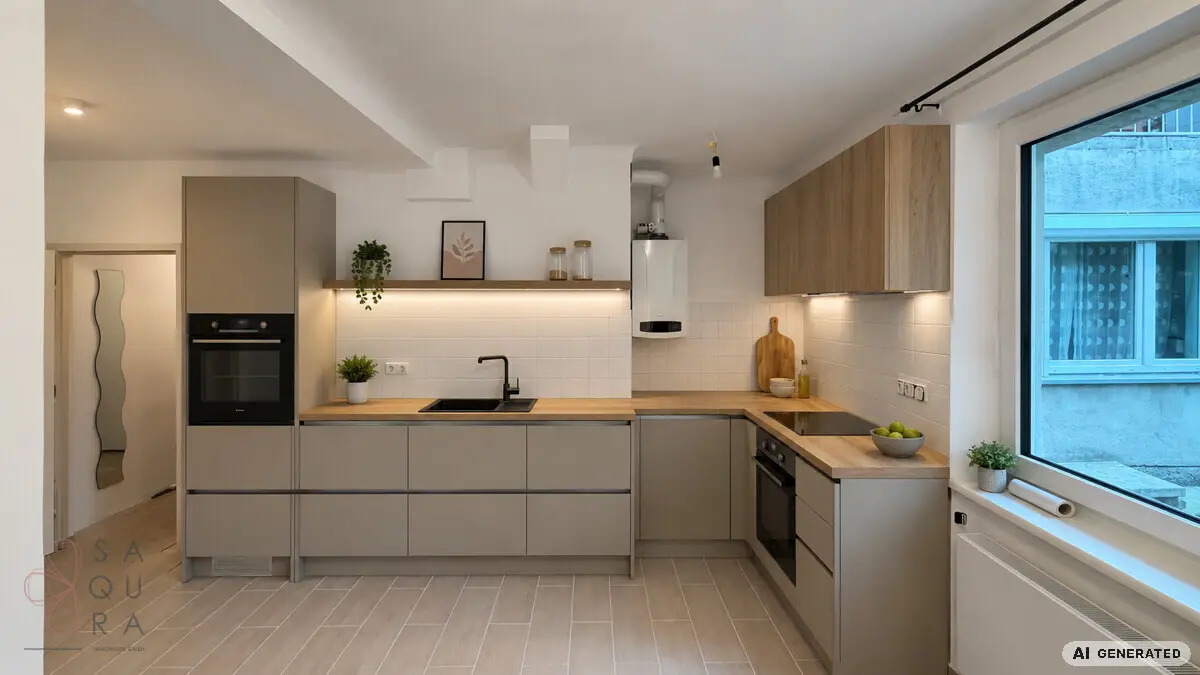 Generalsanated ground floor apartment with direct garage access