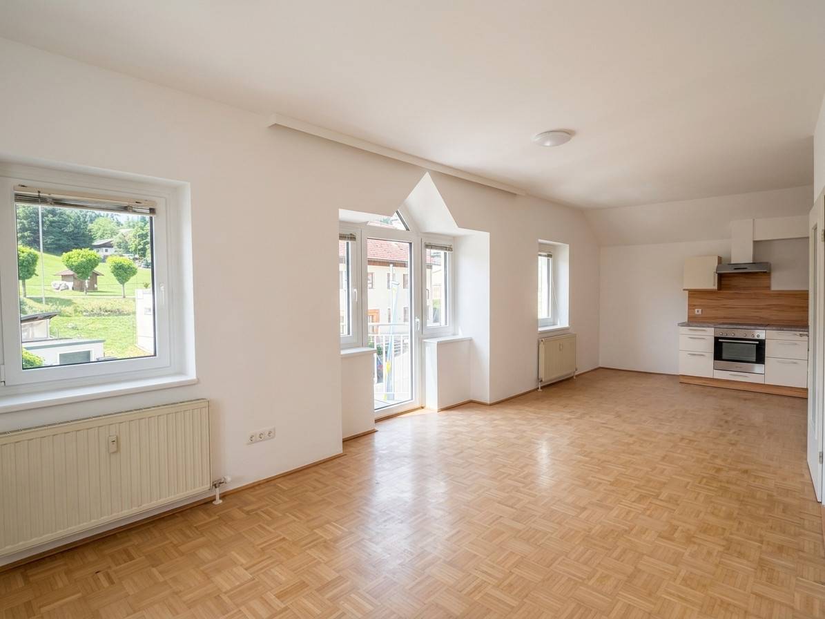 Zentral gelegene Wohnung mit Einbauküche und Parkplatz