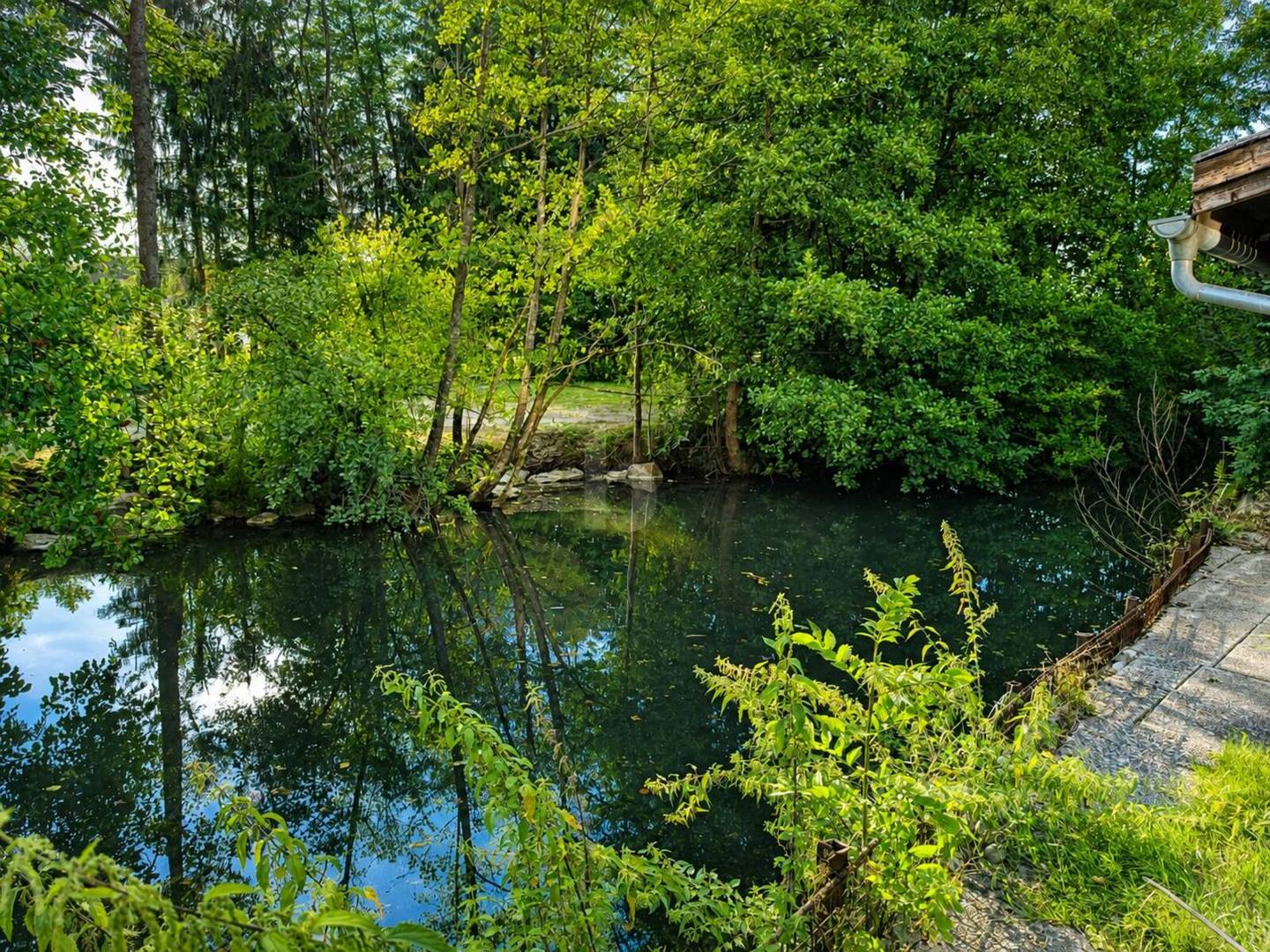Natural setting by the brook with garden house Wohnung