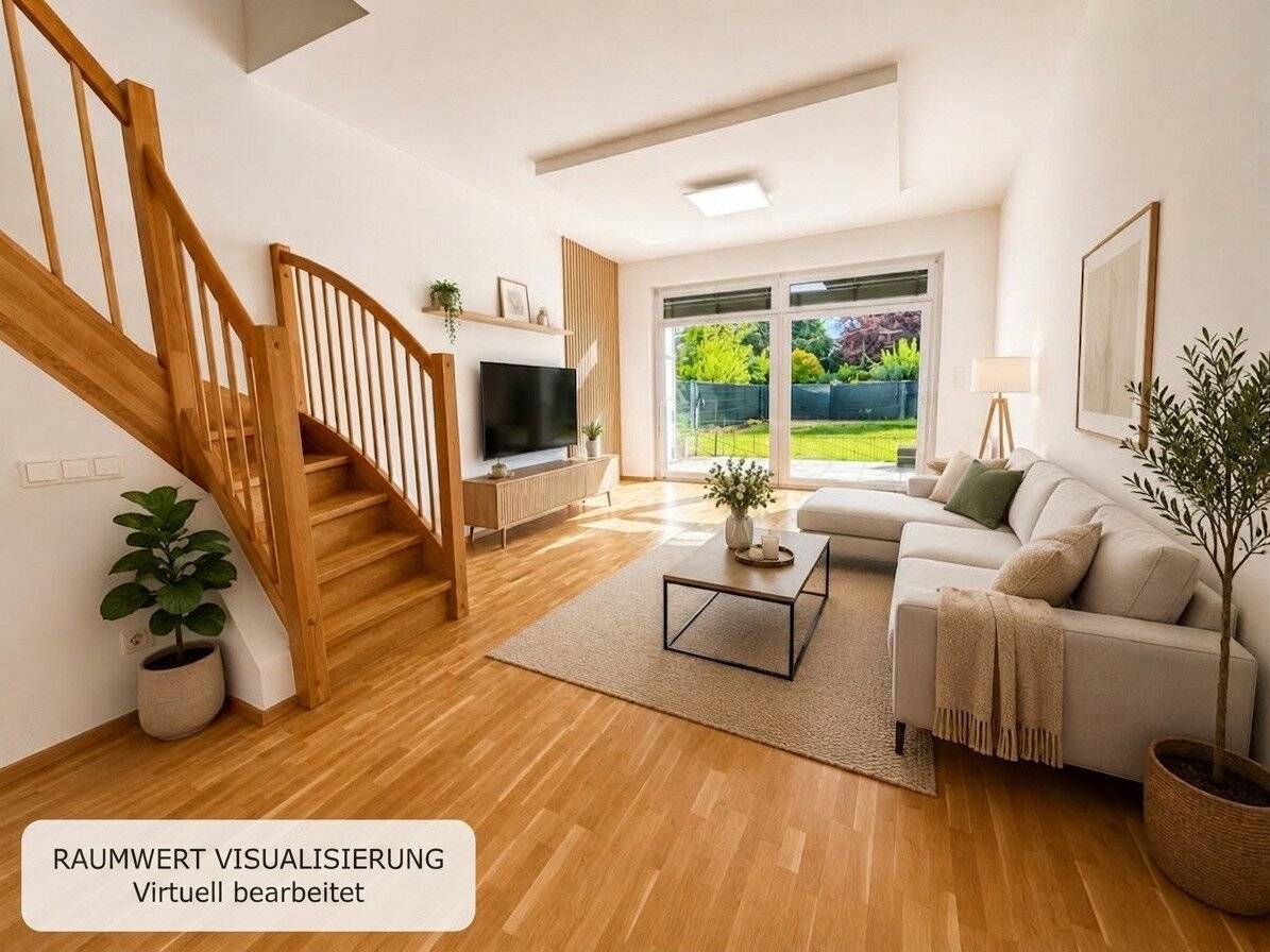 Living like in a house Exclusive 3-room maisonette with private garden, terrace, balcony and garage, approx. 142 m² usable floor area