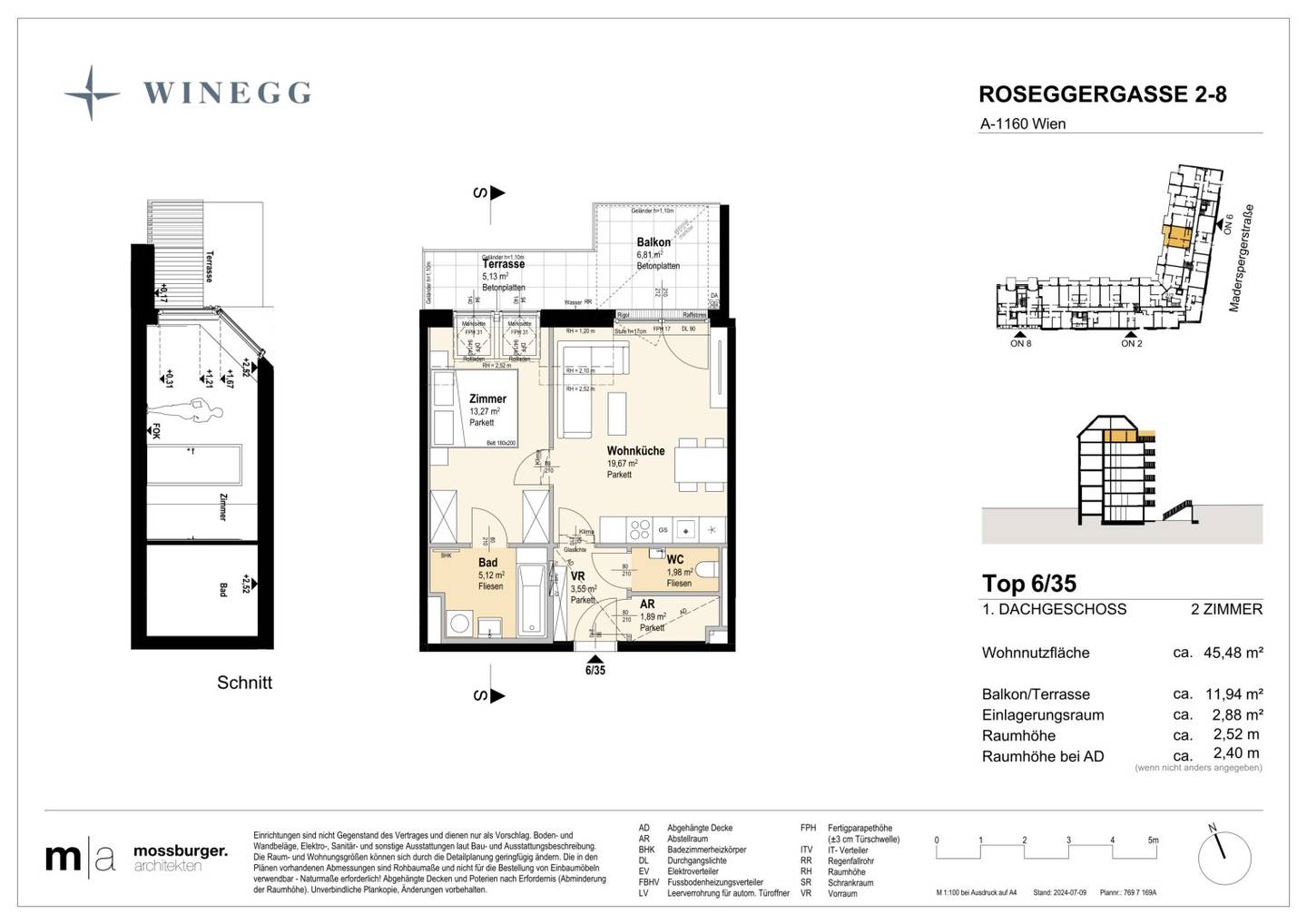 Apartment new build with inner courtyard retreat