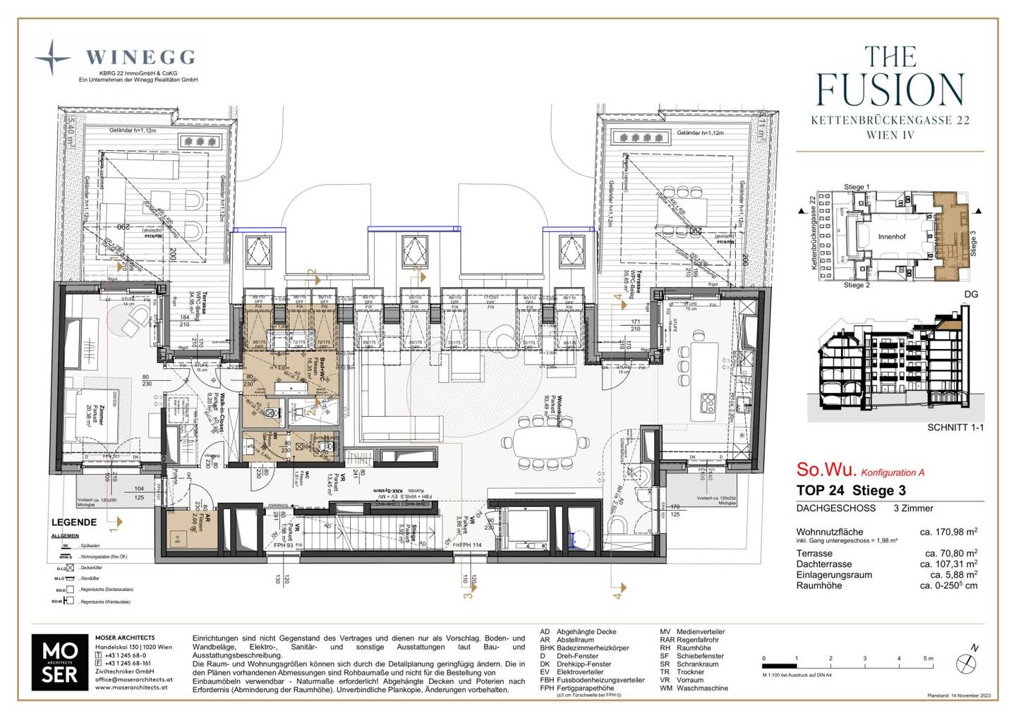 Luxury penthouse directly at Naschmarkt! Spectacular roof terrace with a dreamlike view of Vienna