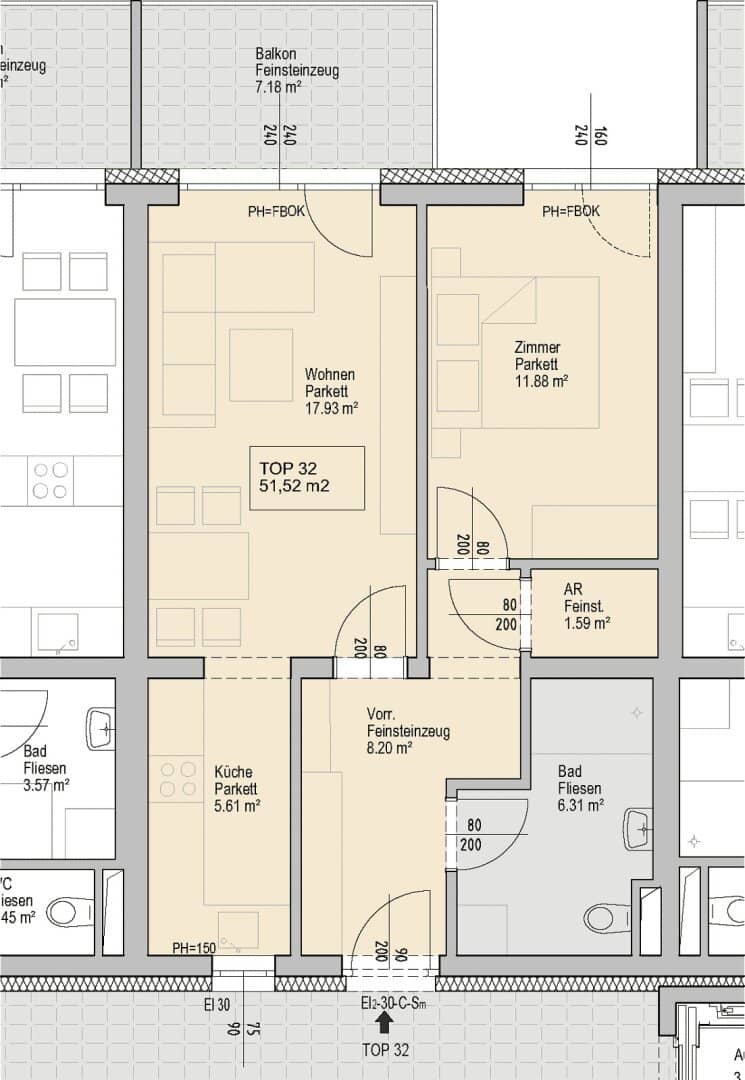 Commission-free new build apartment with 2 rooms, balcony and underground parking space
