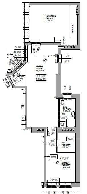 Bright top-floor apartment in quiet location with terrace