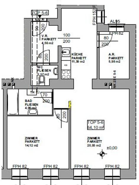 Spacious 2-room apartment in a quiet location
