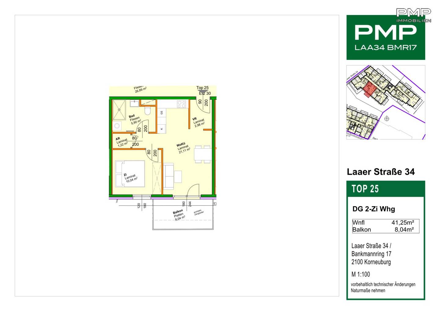 LAA34 TOP25 - 2-room attic apartment with balcony