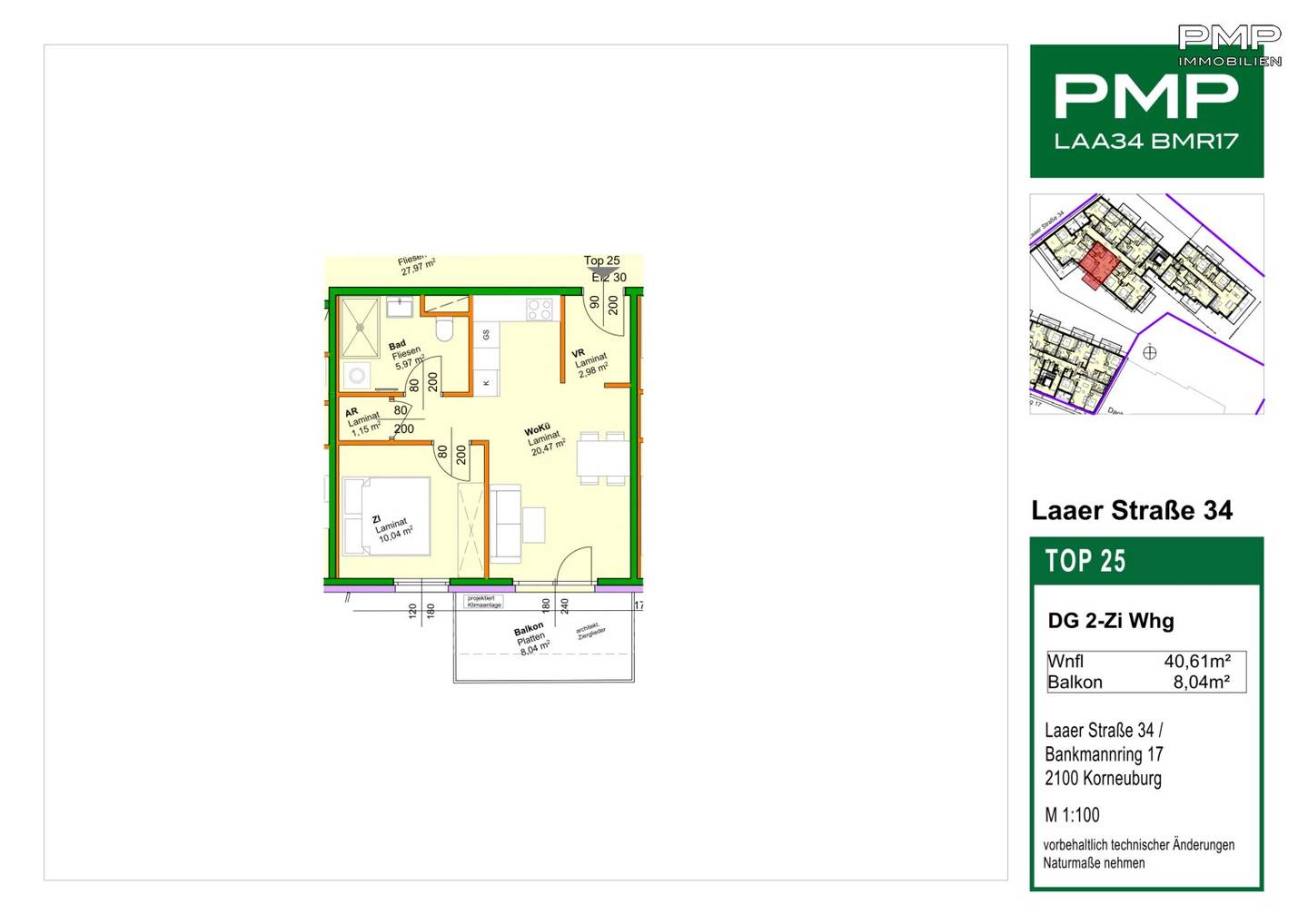 LAA34 TOP25 - 2-room attic apartment with balcony