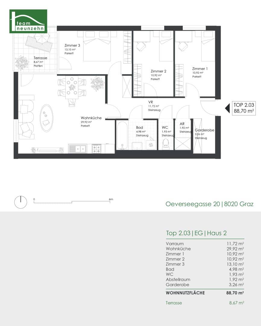 Moderne 4-Zimmer-Wohnung mit Freifläche - Wohnen in Grünlage!