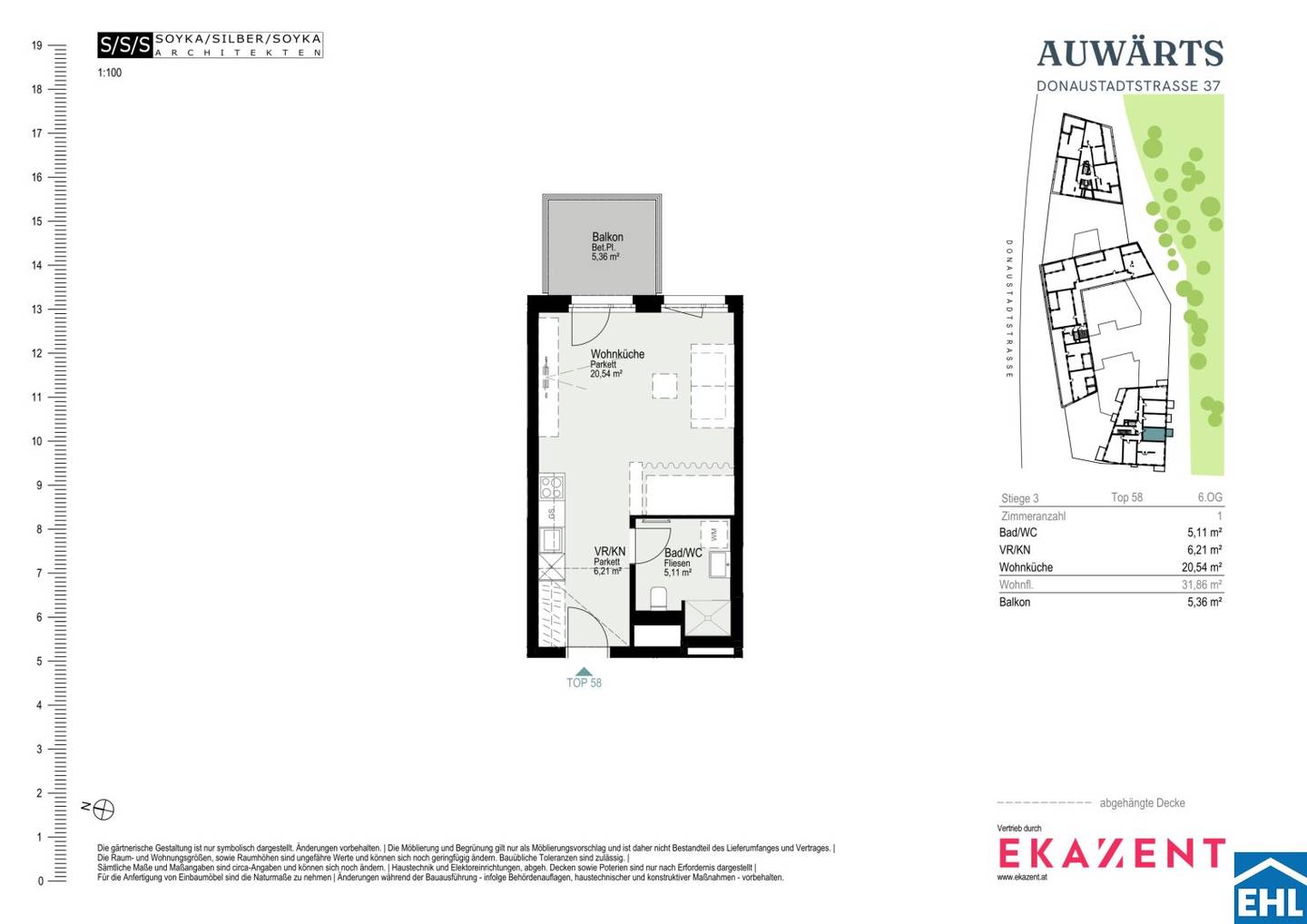 First occupancy | 1 room | Quality of life at the Alte Donau
