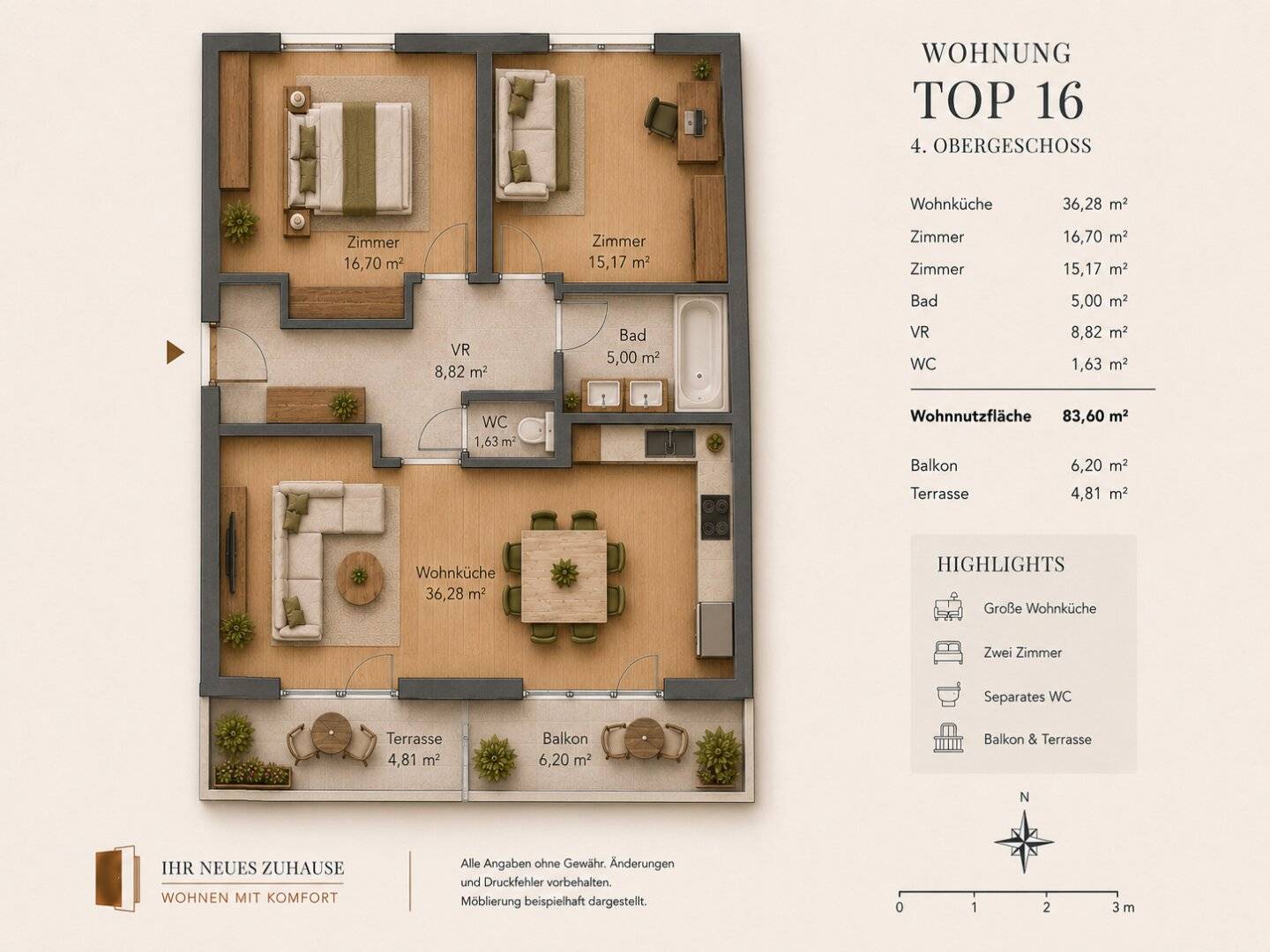 Hier werden Träume wahr! Schöne 3-Zimmer Dachgeschosswohnung in absoluter Ruhelage