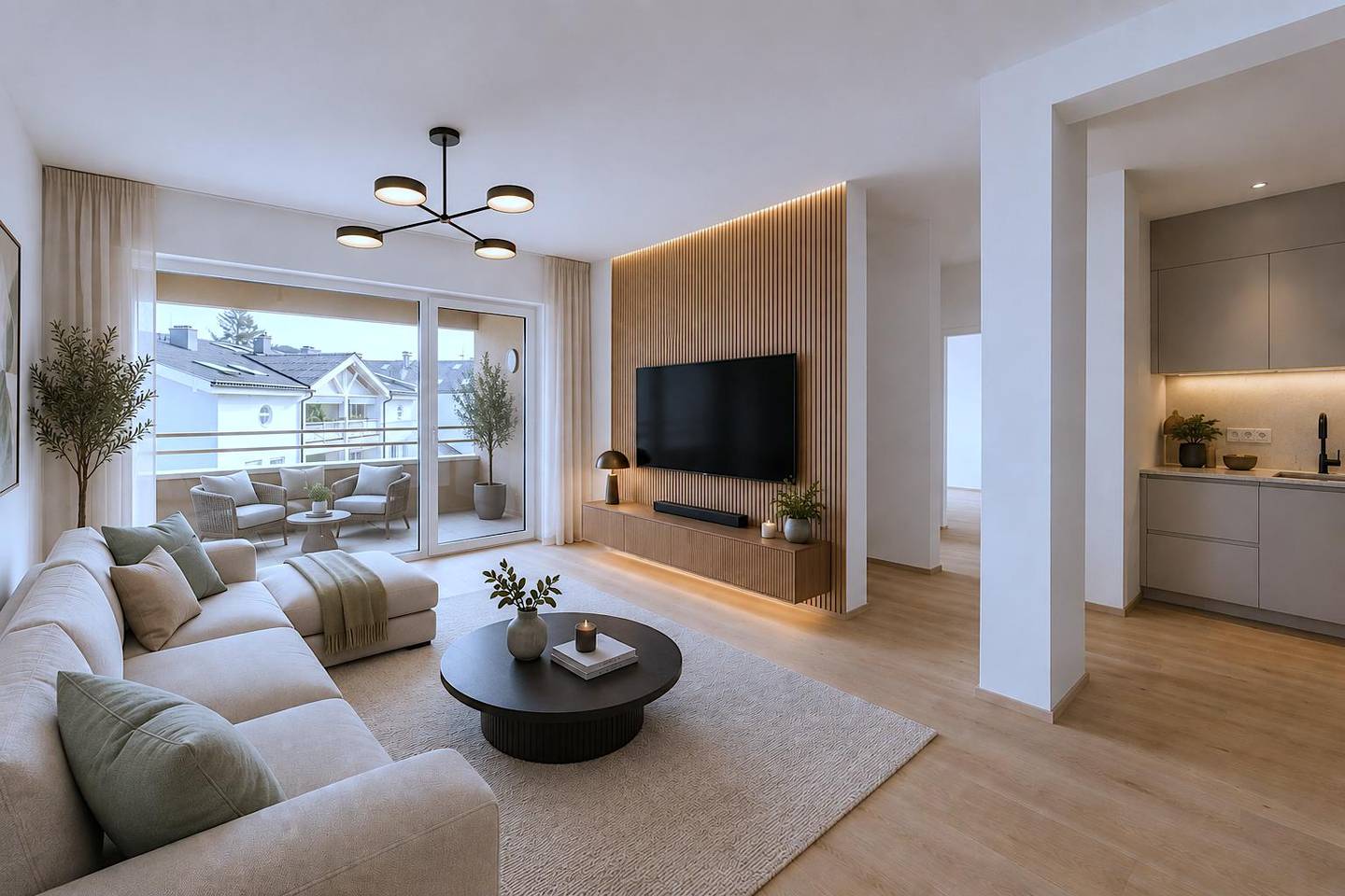 Dachgeschosswohnung with private roof garden and loggia