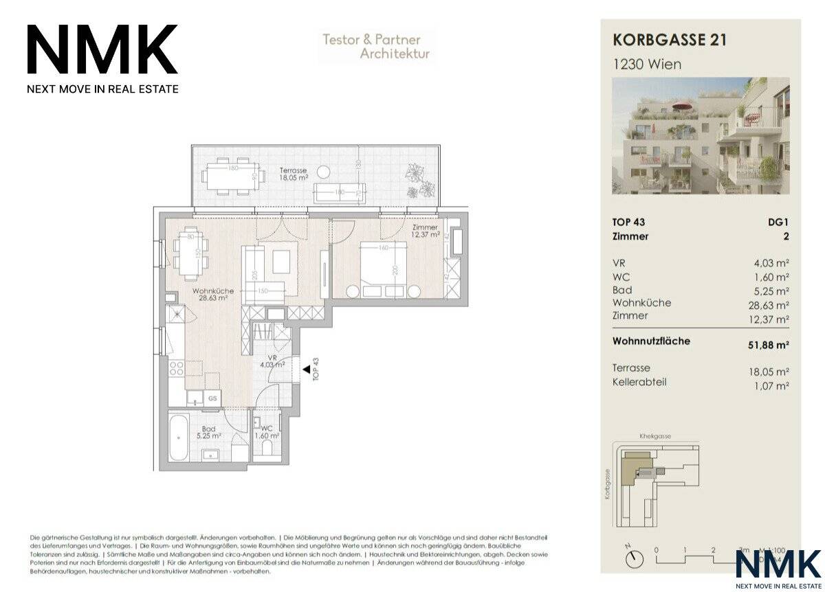 KH:EK:51 – Sustainable first occupancy with outdoor areas in the green heart of Liesing