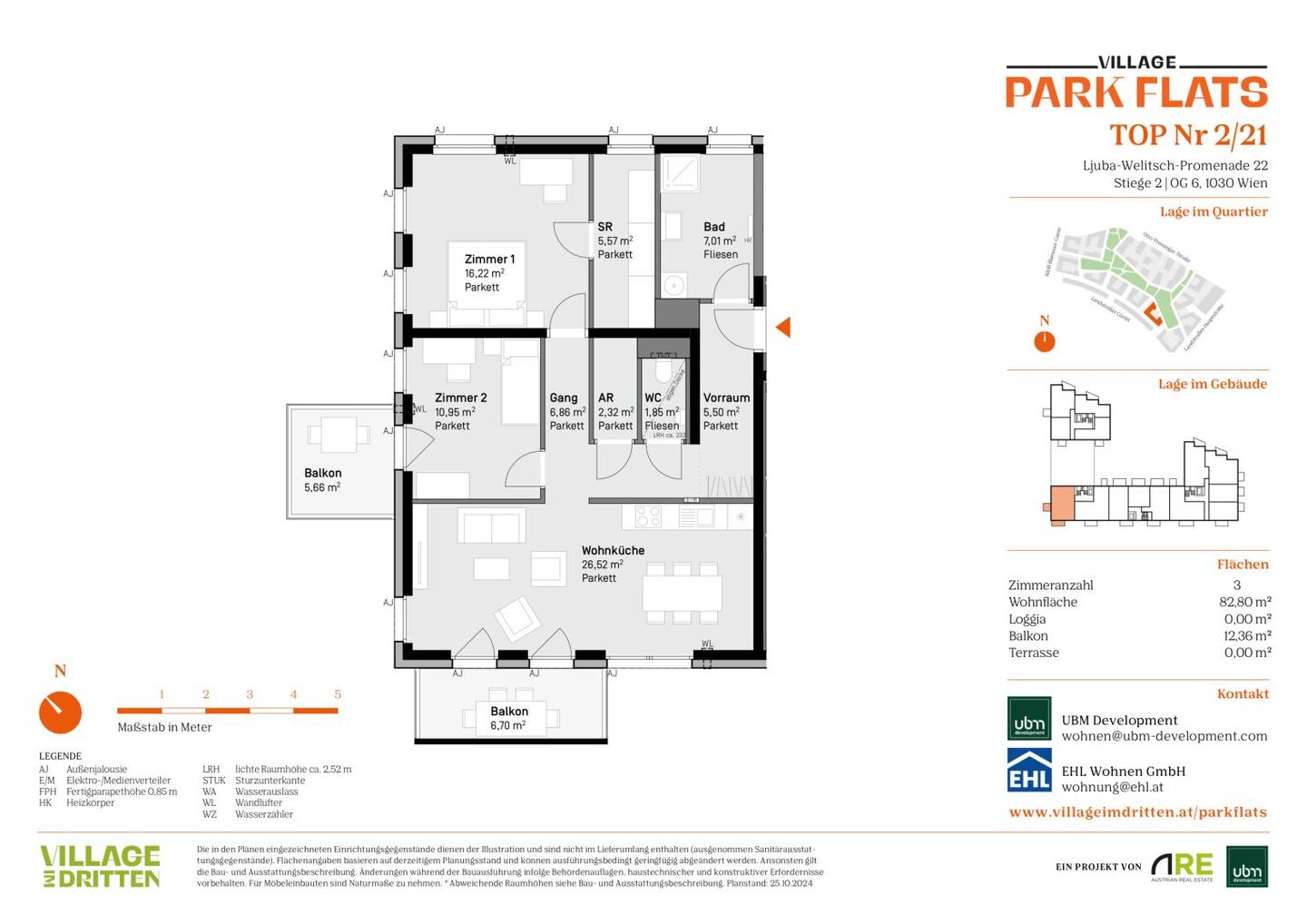 Preiswertes Wohnen im „Village im Dritten – PARK FLATS“ - Provisionsfreie 3-Zimmer Wohnung mit  Balkon (Erstbezug!)