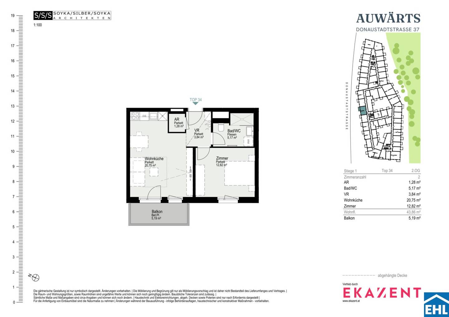 2-Zimmer-Wohnung | Alte Donau | Freifläche