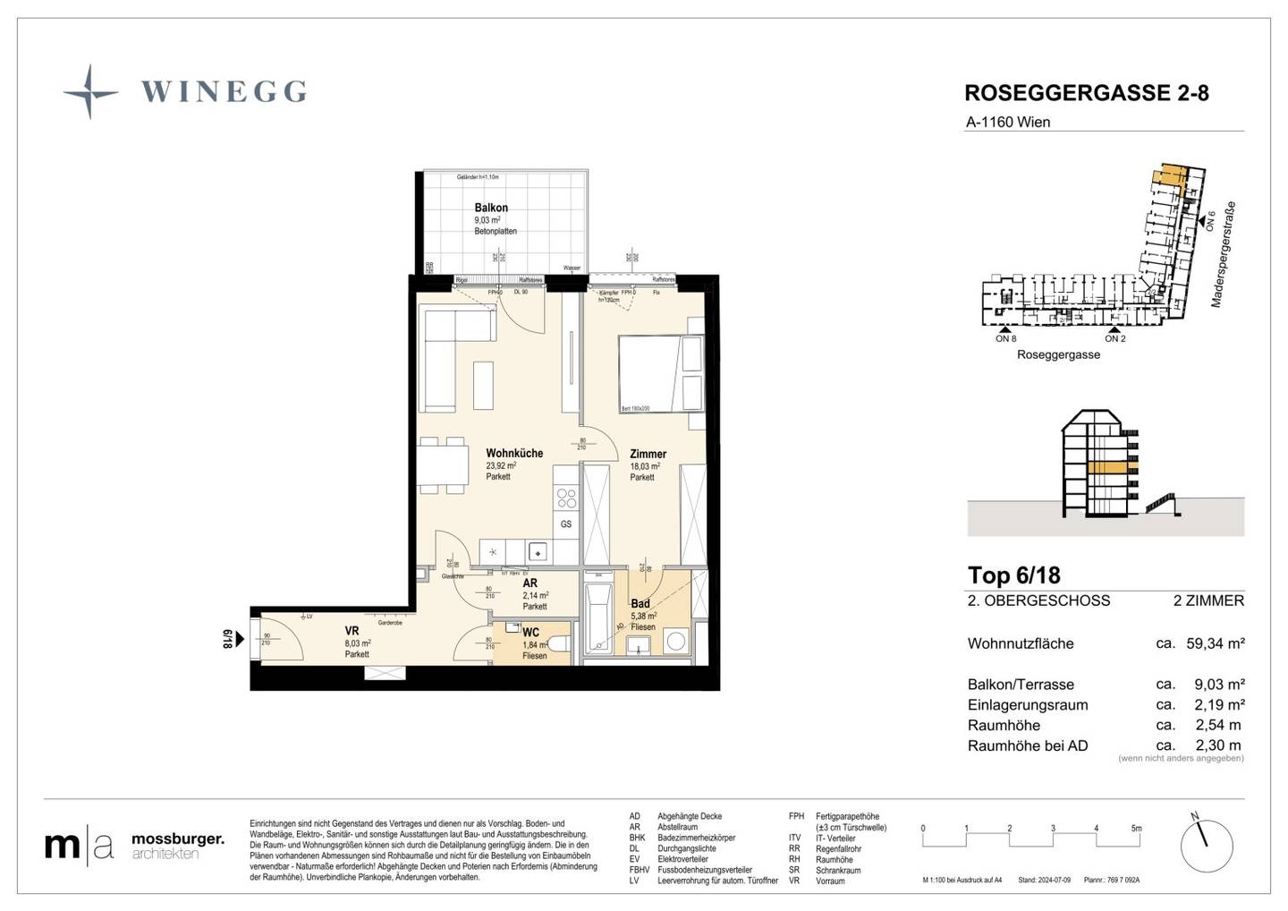 apartment with DGNB Gold inner courtyard retreat