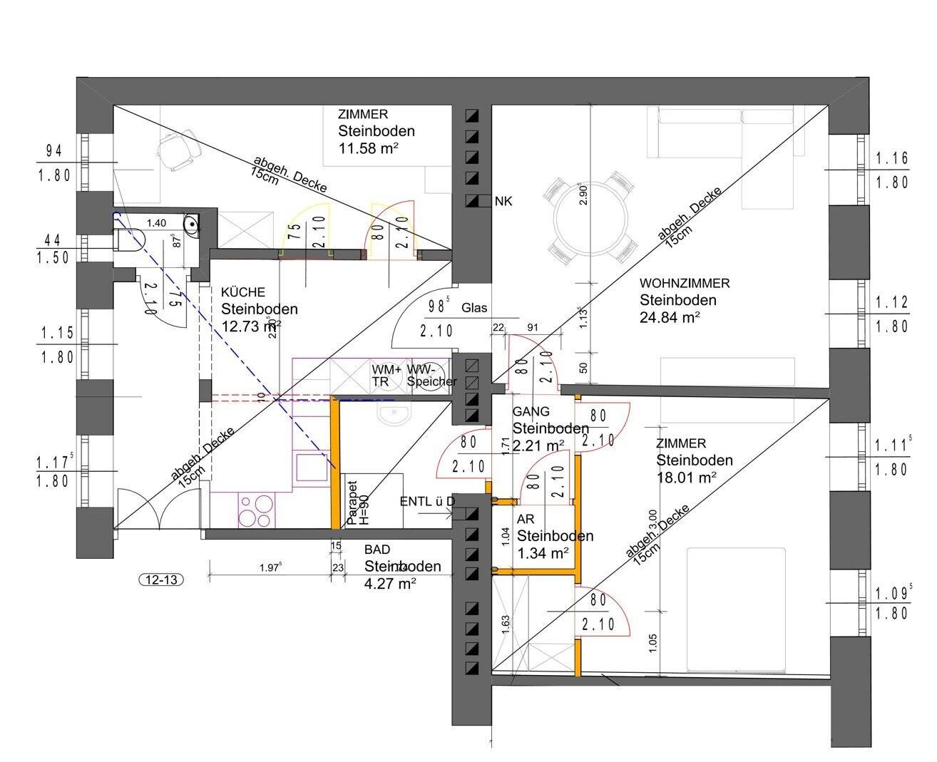 3-Zimmer-Altbauwohnung | Derzeit in Generalsanierung | ca. 90 m² | ca. 4100€/m² | 1110 Wien