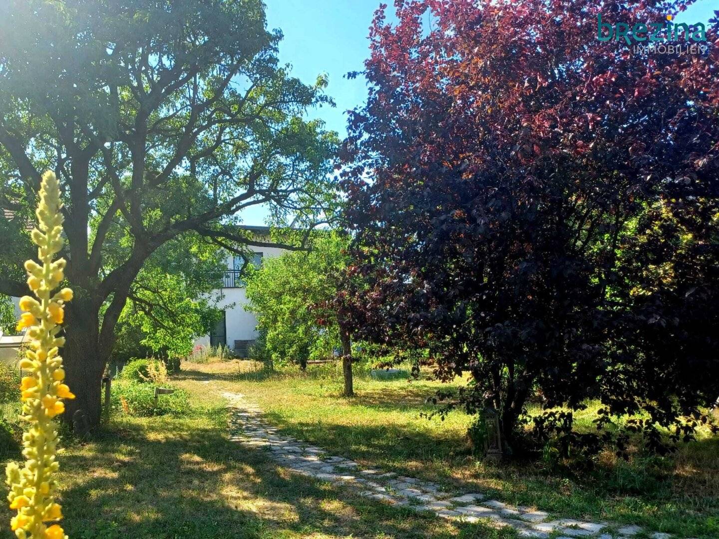 an ideally designed two-family house in immediate proximity to S7 - 2125 Neubau-Kreuzstetten near Wolkersdorf, accessible, biologically managed garden with a spacious swimming biotope