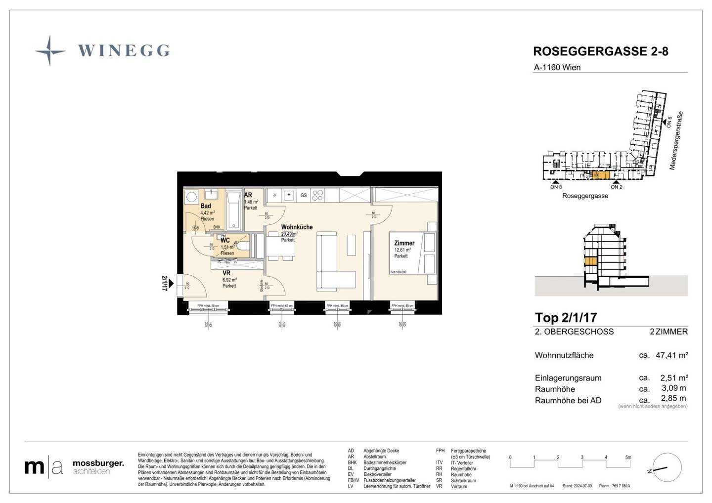 Wohnung Erstbezug Innenhof Ruheoase